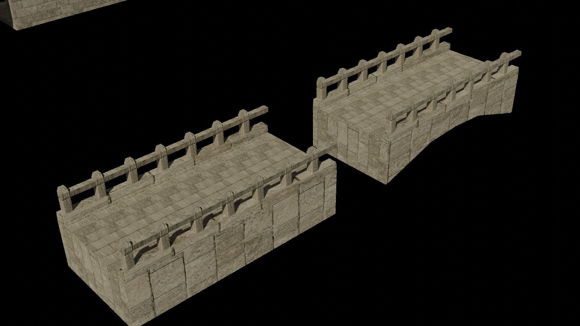 Medieval Pack Modular LOW POLY 3D model_59