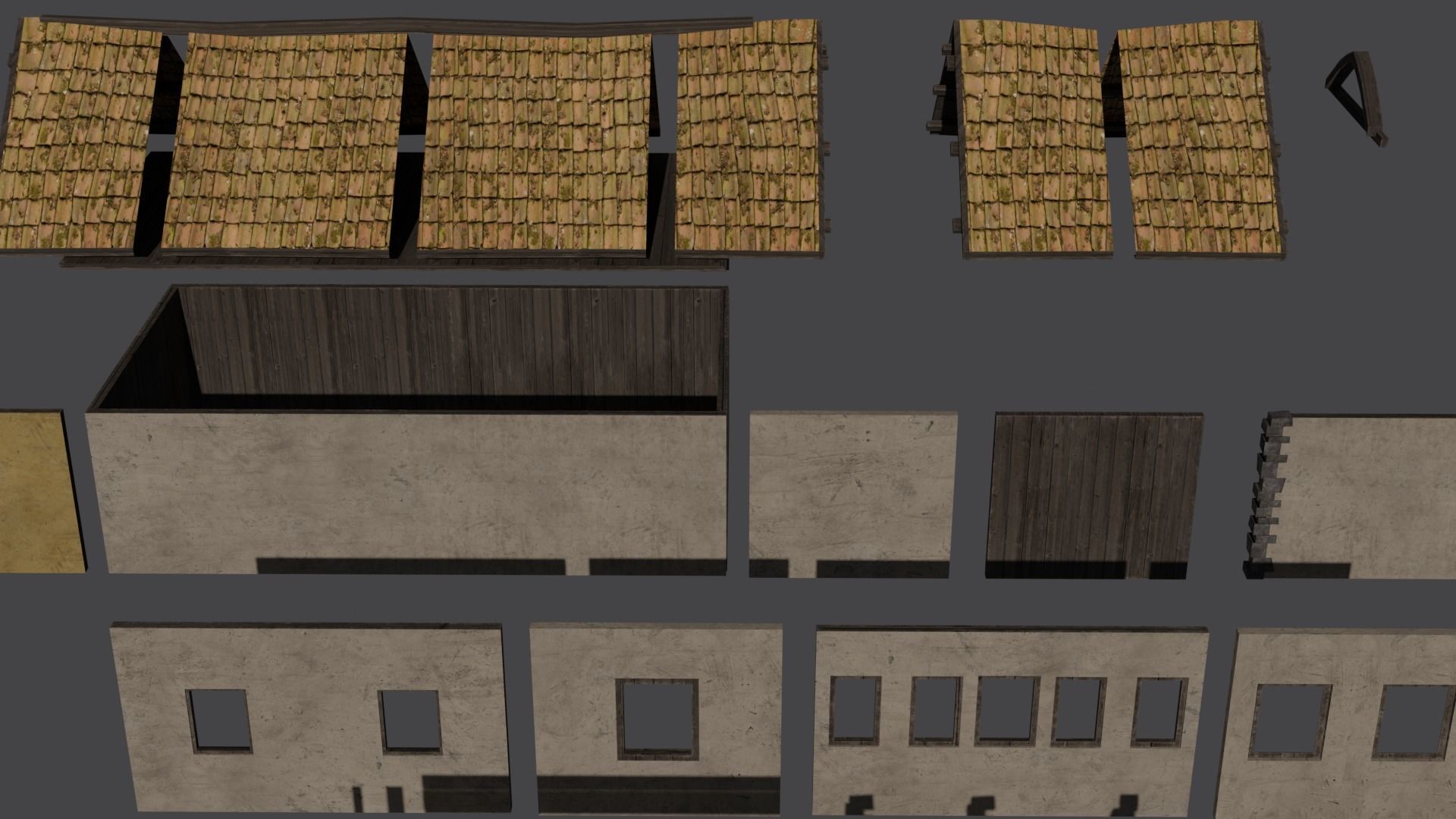 Medieval Pack Modular LOW POLY 3D model_42