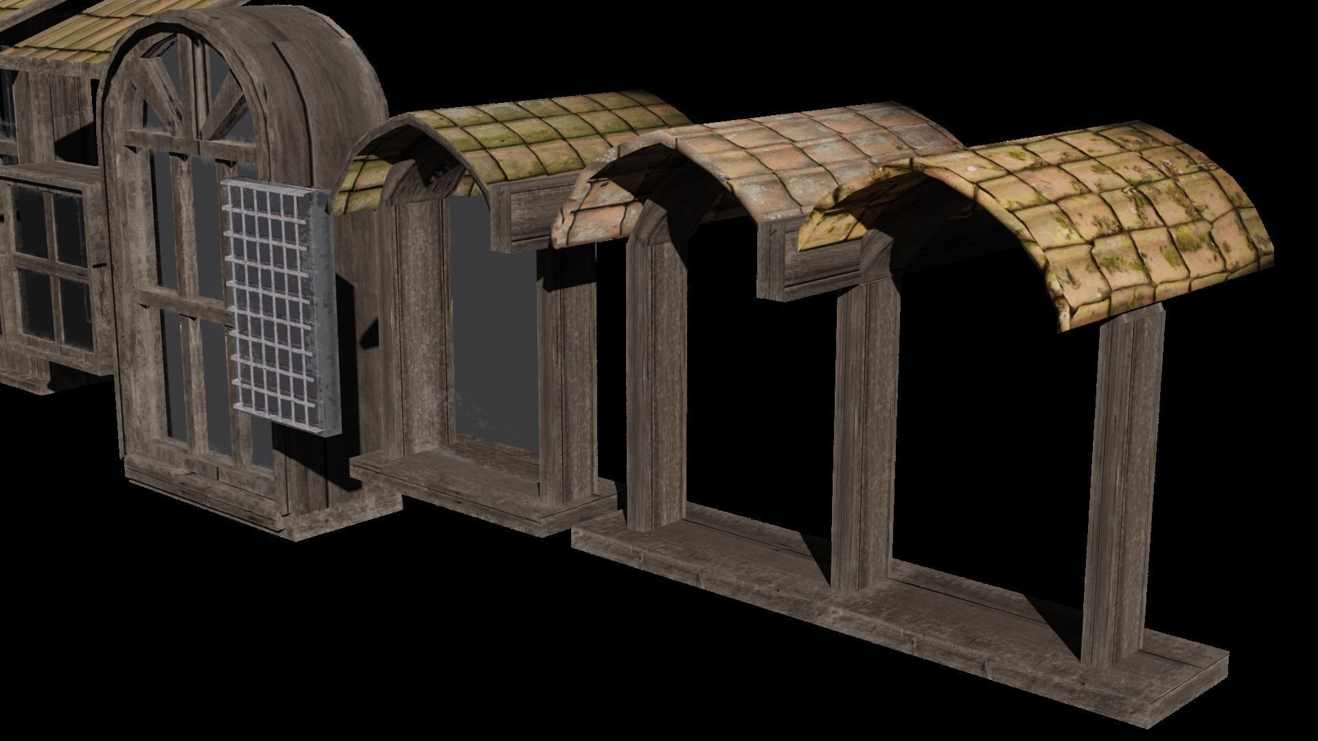 Medieval Pack Modular LOW POLY 3D model_31