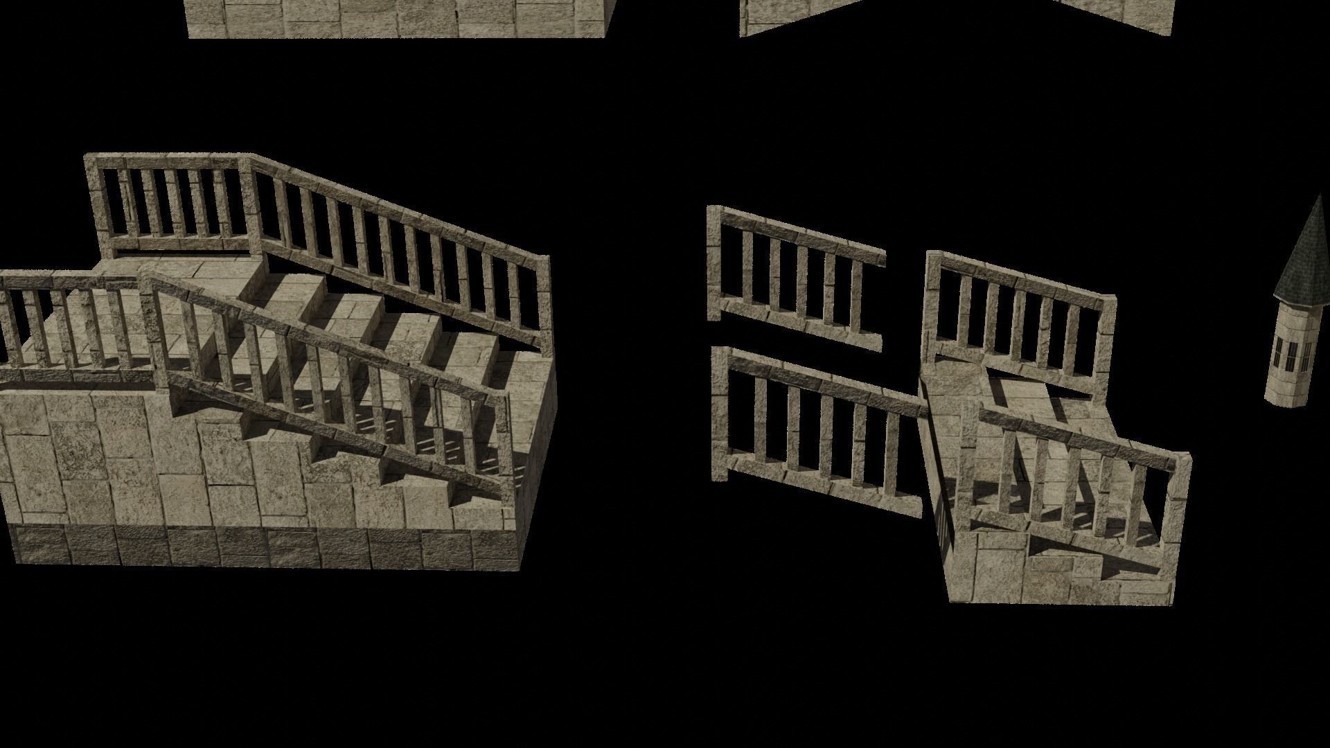 Medieval Pack Modular LOW POLY 3D model_60