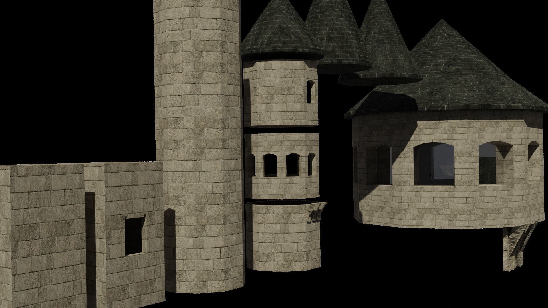 Medieval Pack Modular LOW POLY 3D model_57