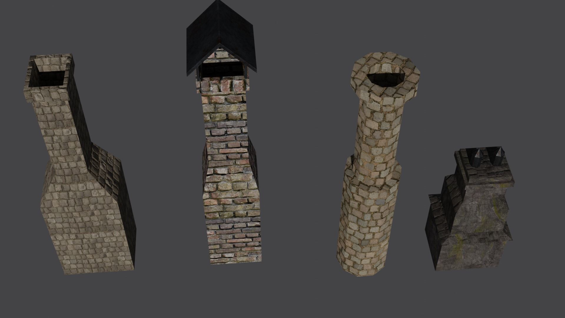 Medieval Pack Modular LOW POLY 3D model_51