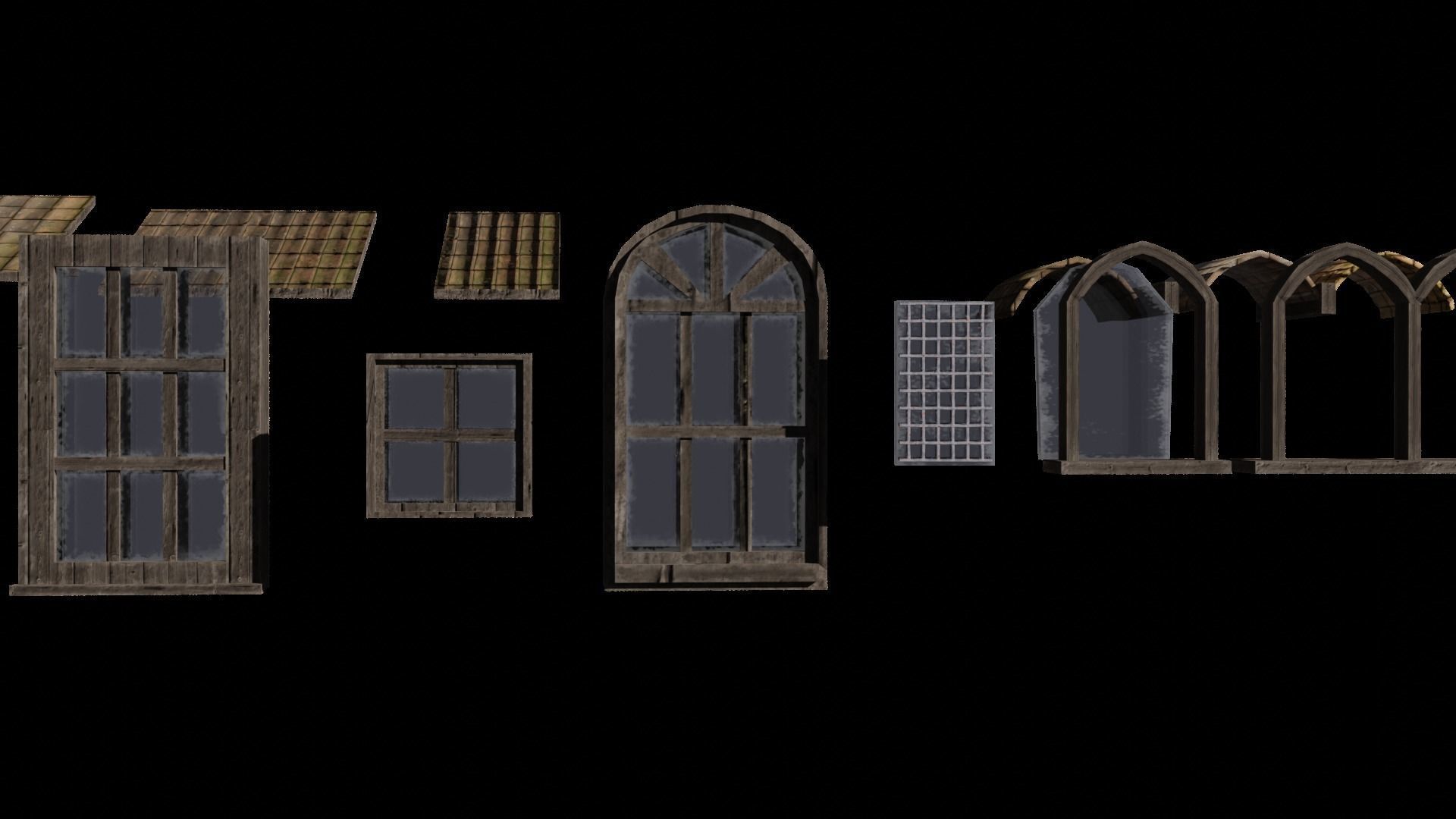 Medieval Pack Modular LOW POLY 3D model_30