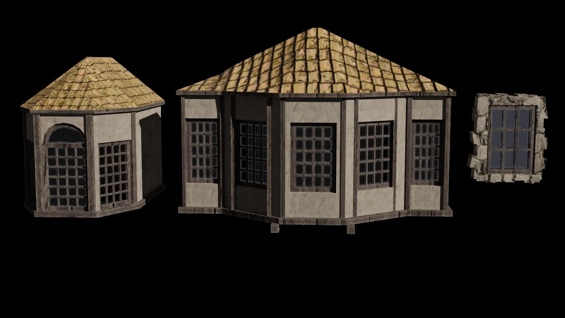 Medieval Pack Modular LOW POLY 3D model_28