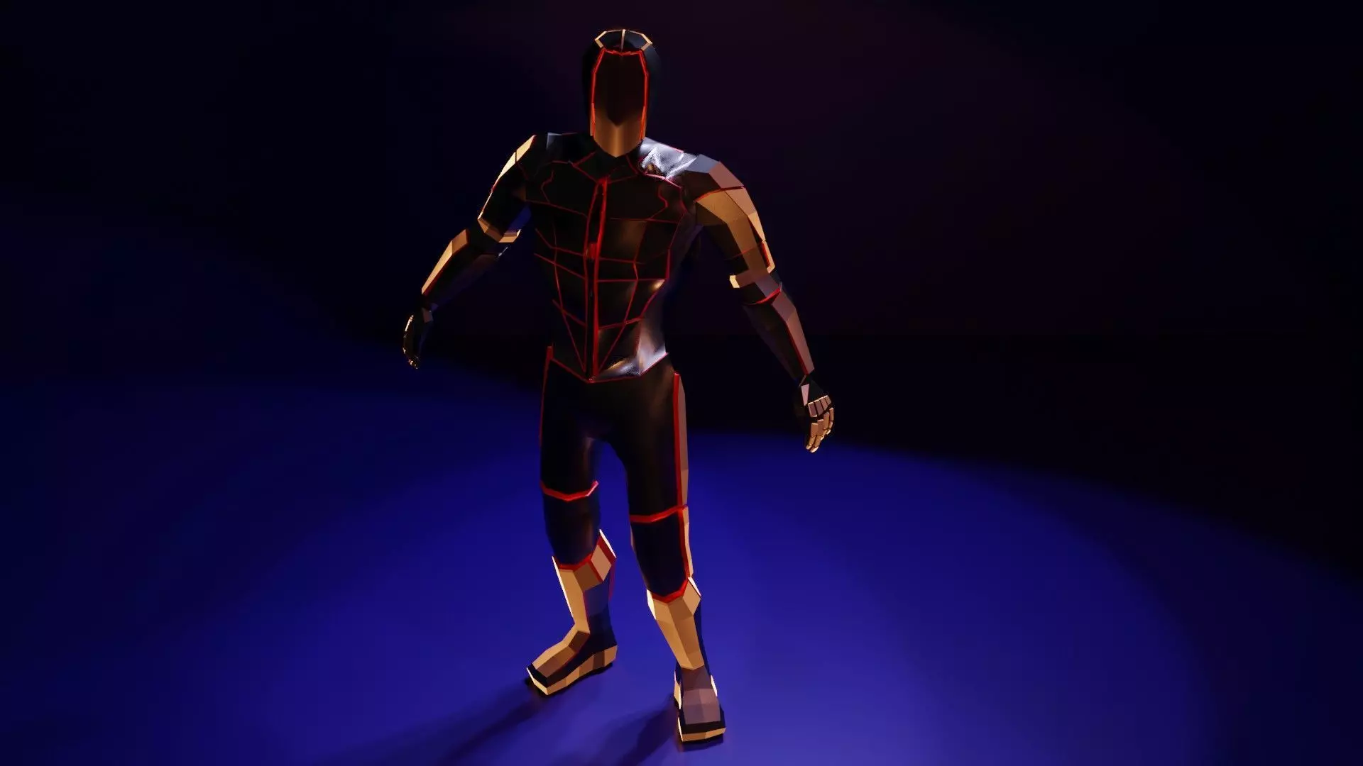 Low poly character man in suit free 3D model rigged | CGTrader