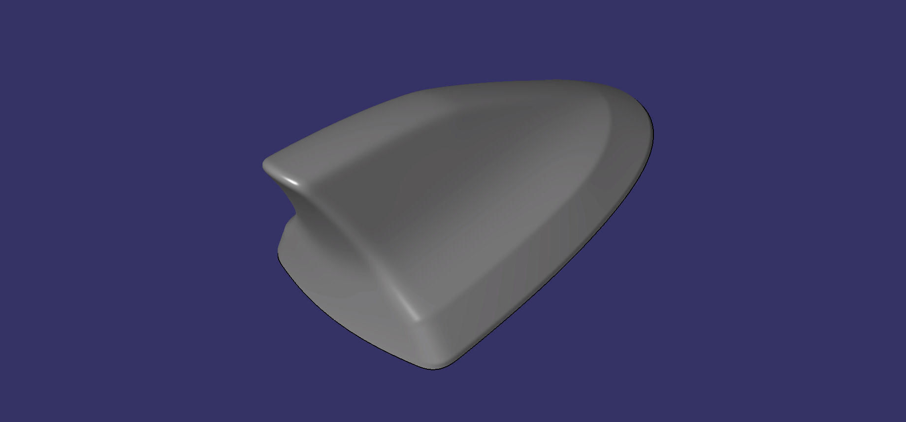 Antenna shark fin camry 3D print model_6