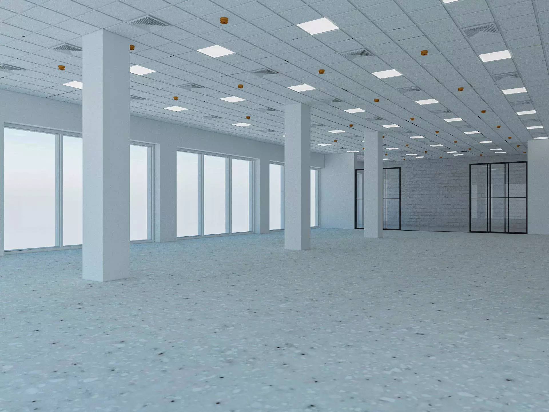 Loft Office interior 6 3D model_0