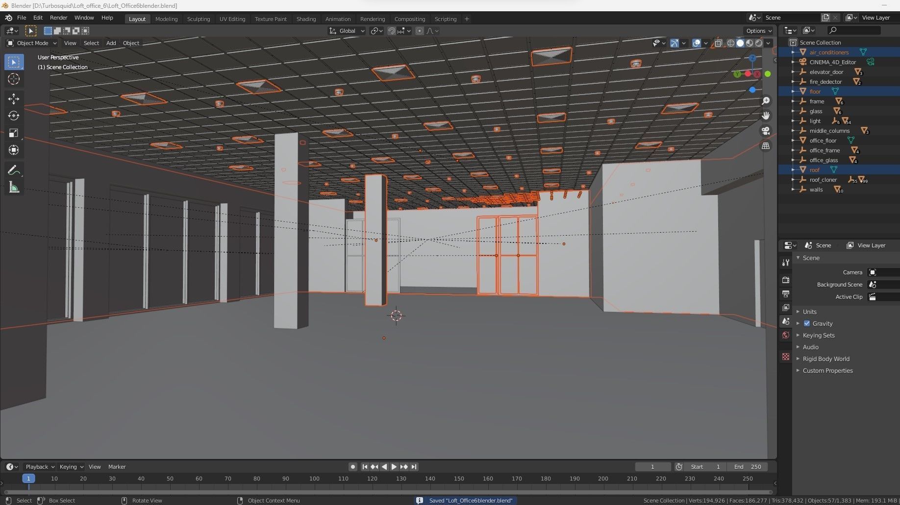 Loft Office interior 6 3D model_24