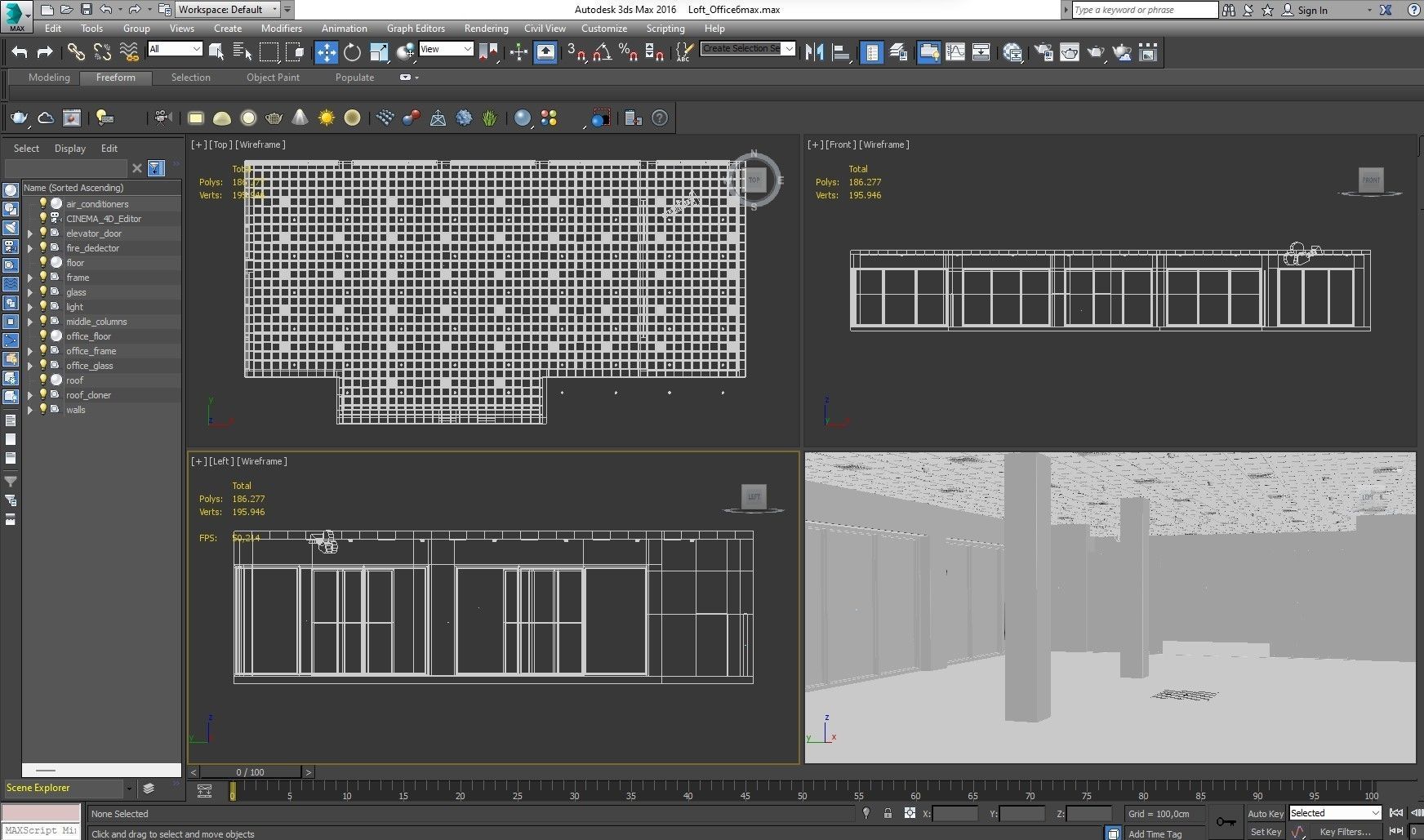 Loft Office interior 6 3D model_26