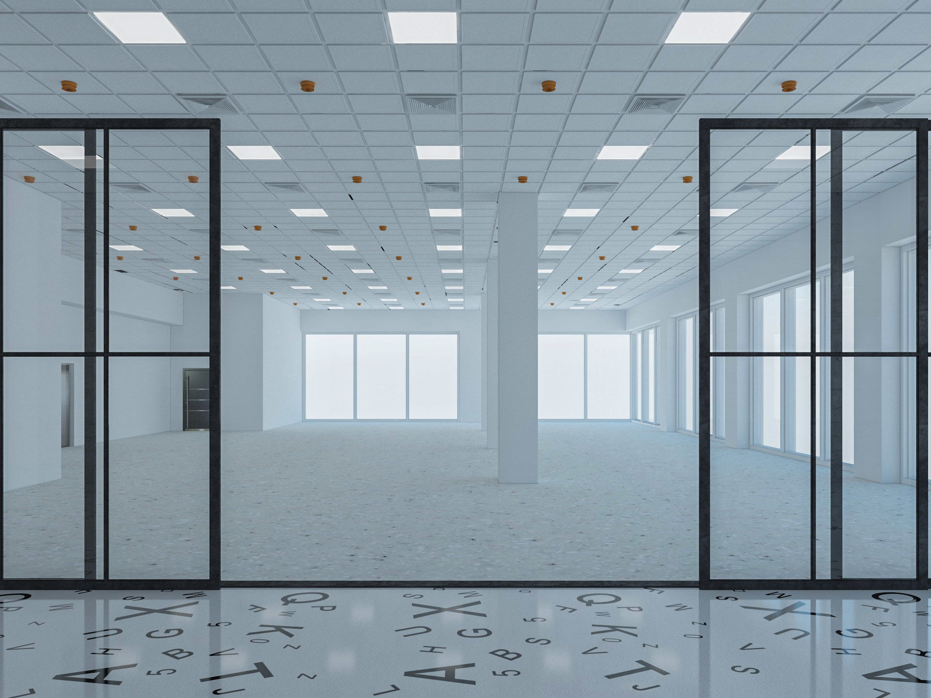 Loft Office interior 6 3D model_10