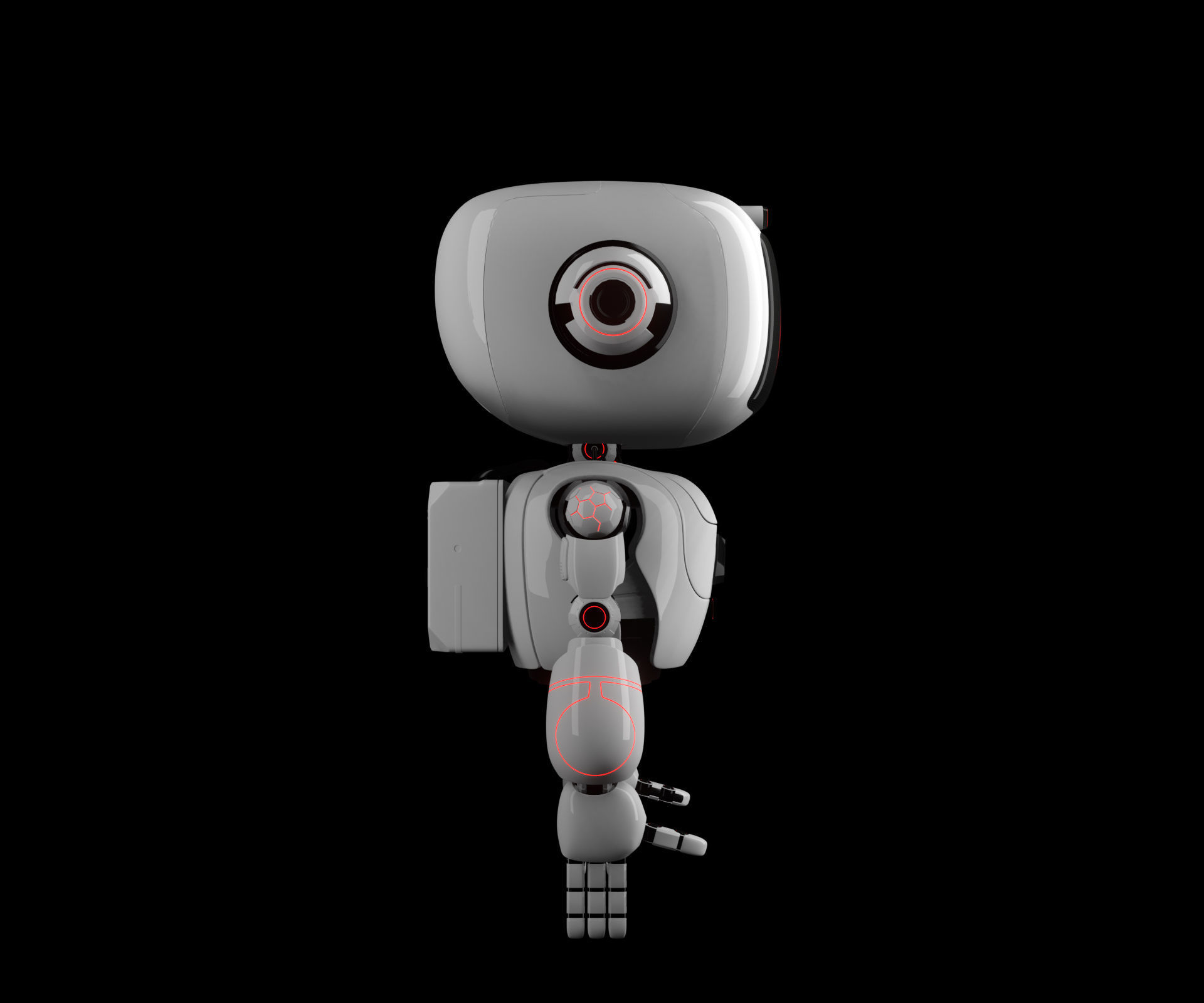 Cute Robot 6 3D model_18