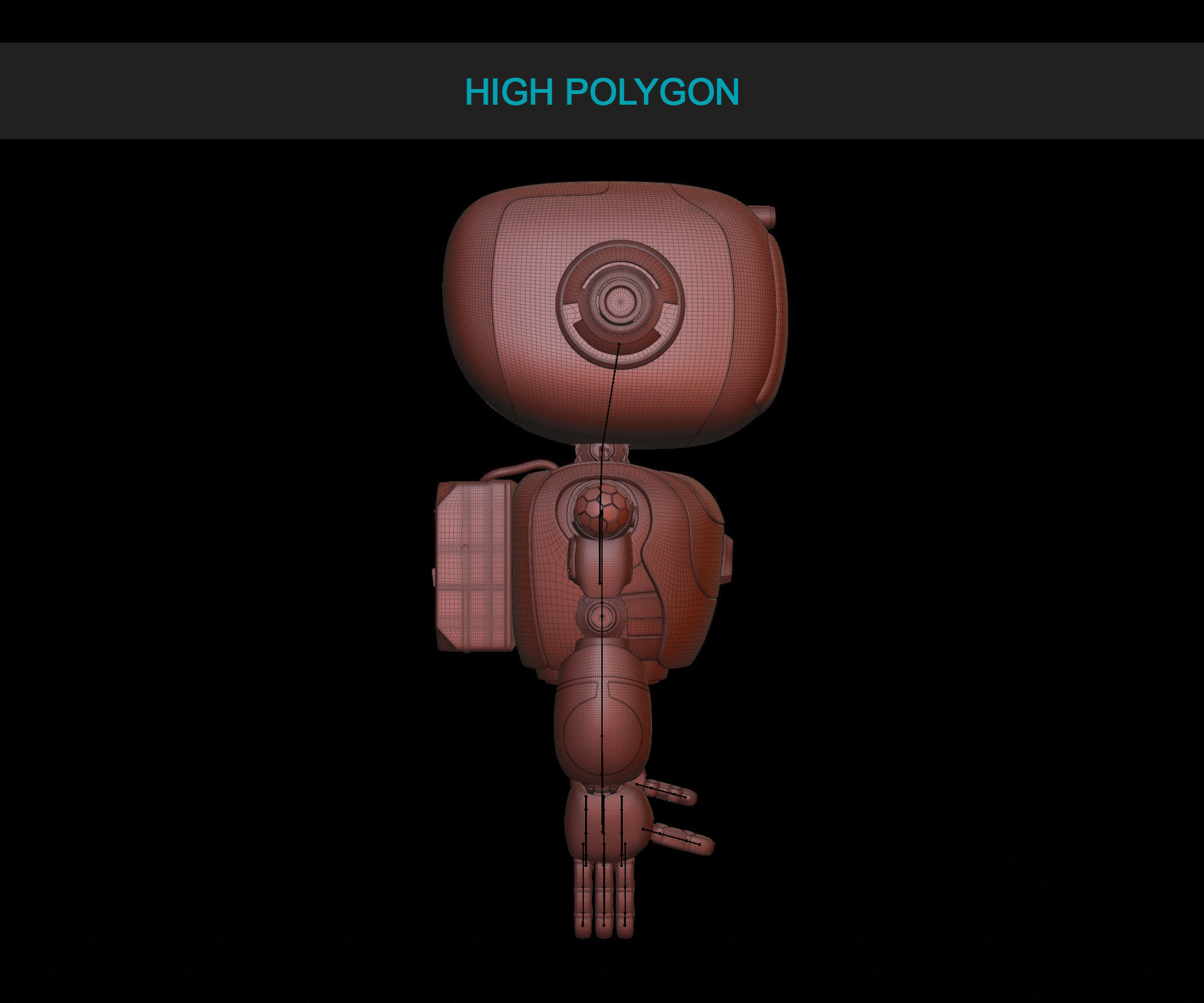 Cute Robot 6 3D model_14