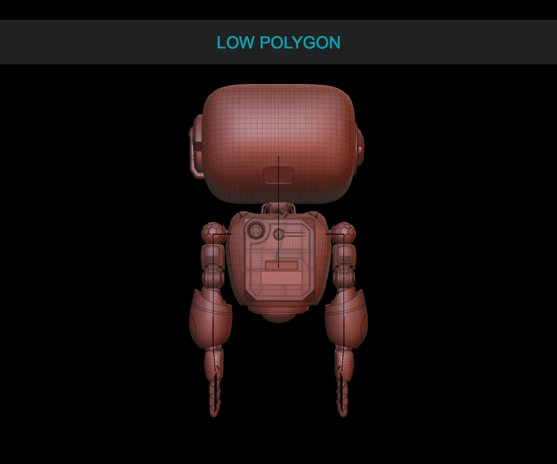 Cute Robot 6 3D model_9