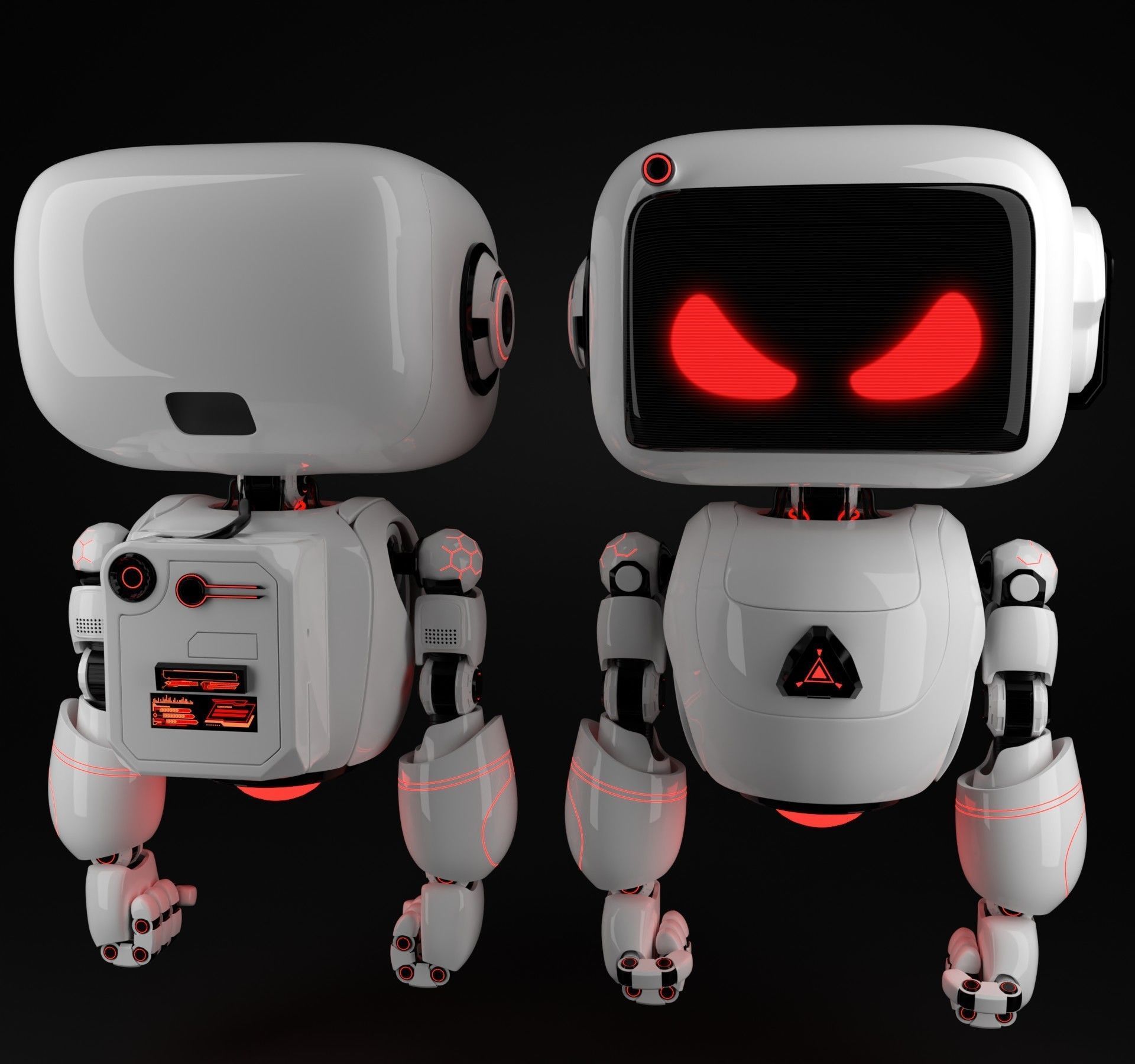 Cute Robot 6 3D model_3