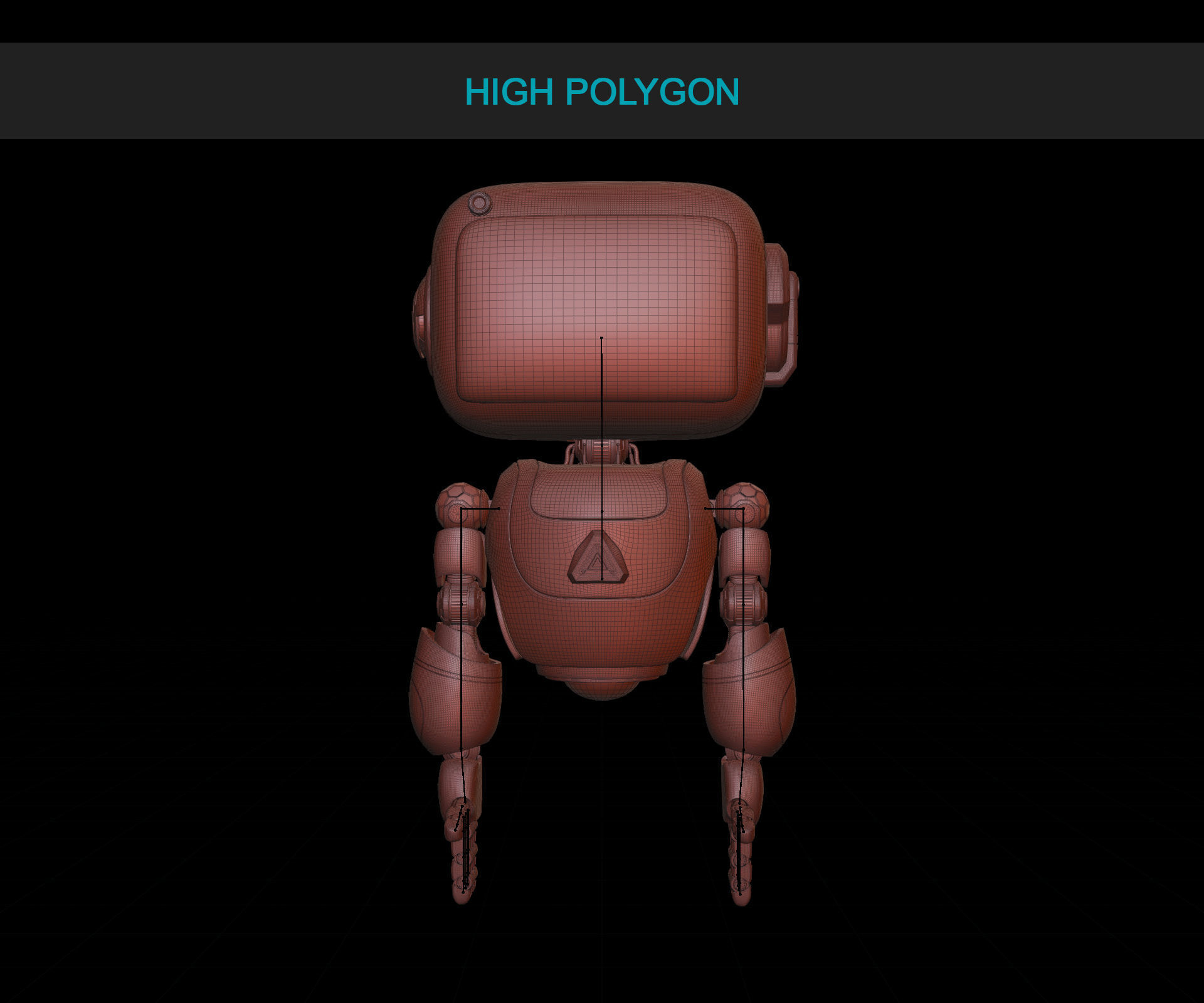 Cute Robot 6 3D model_11