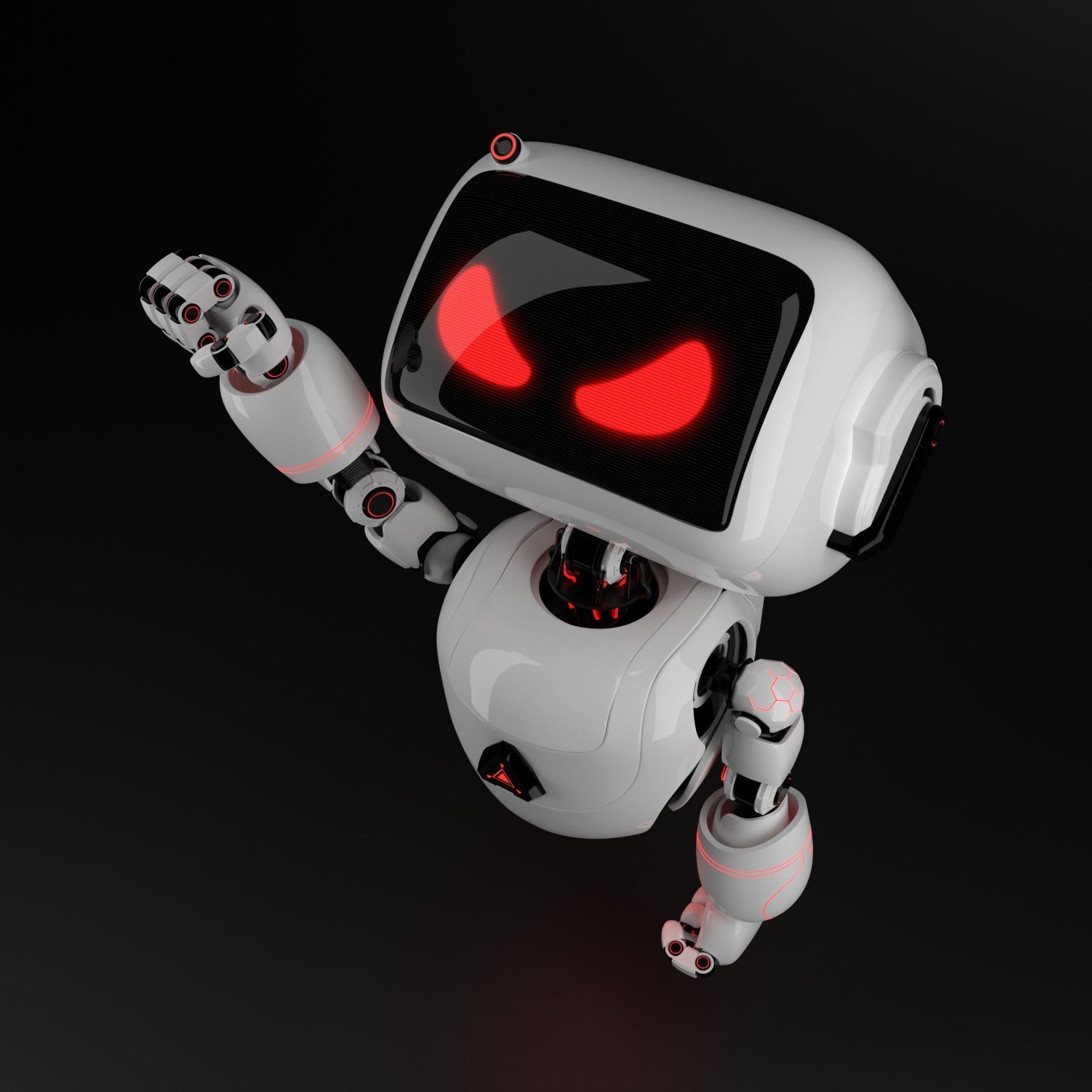 Cute Robot 6 3D model_4