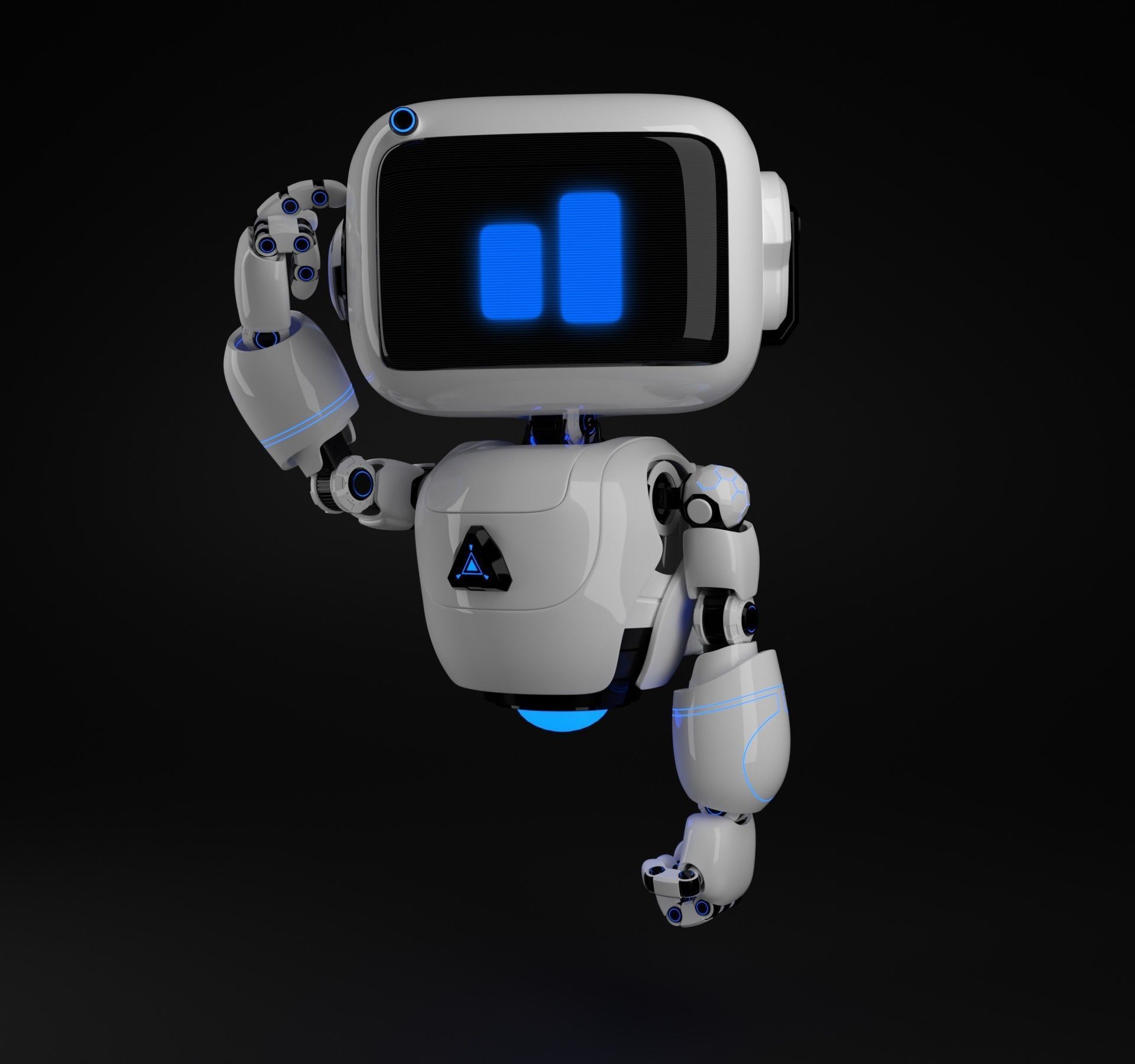 Cute Robot 6 3D model_2