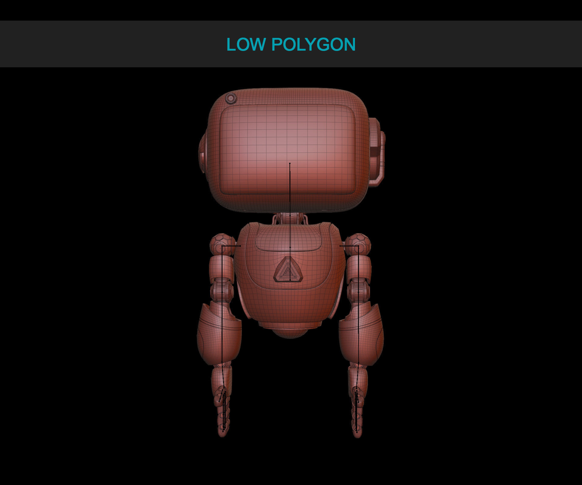 Cute Robot 6 3D model_7