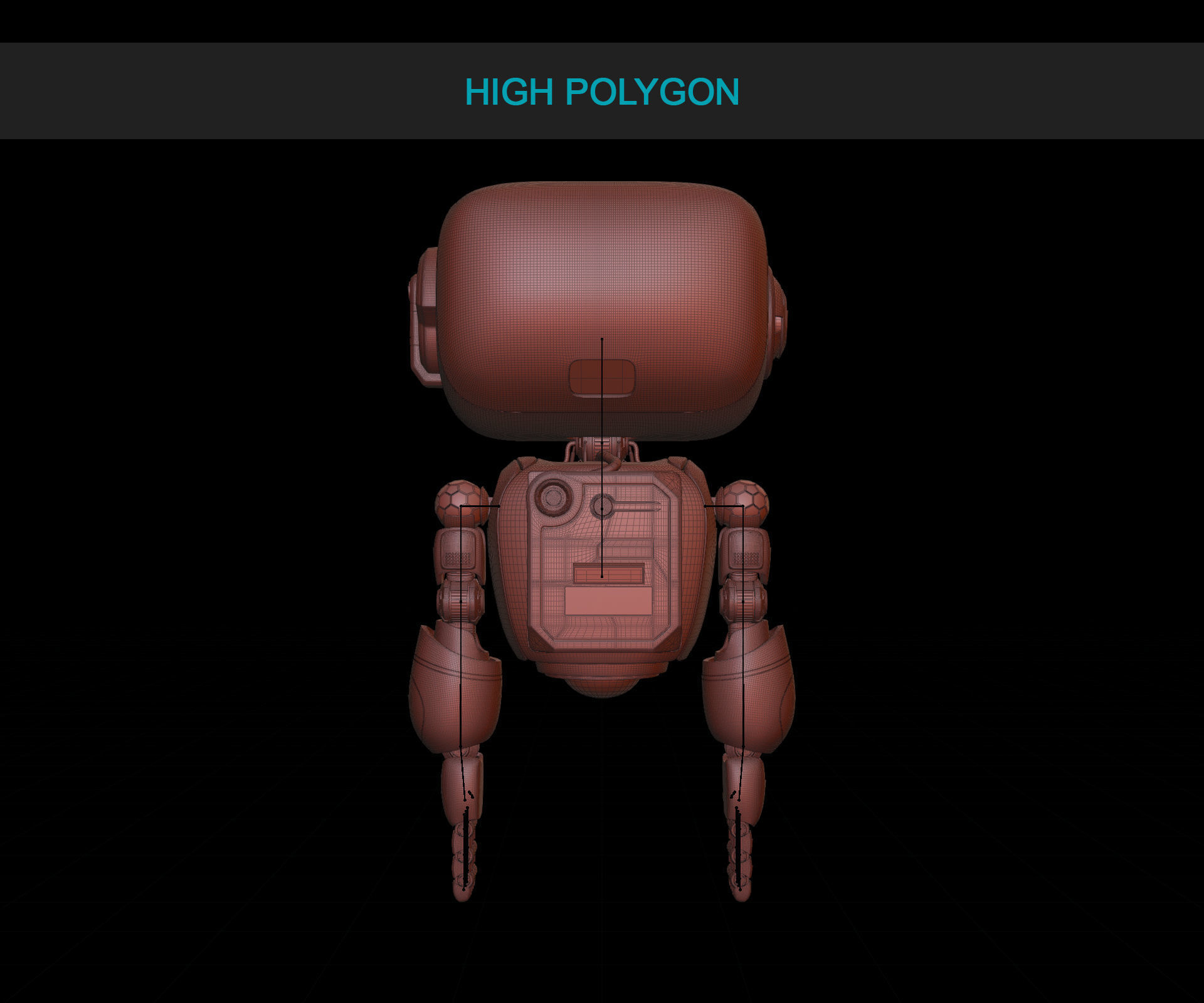 Cute Robot 6 3D model_13