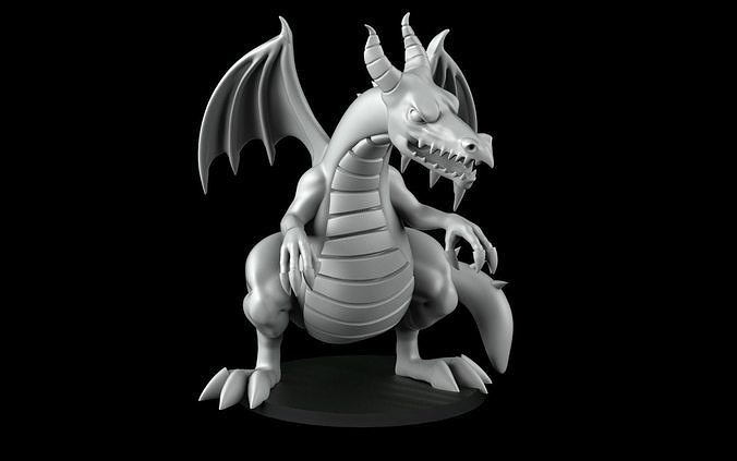 Dragon cartoon 3D print model