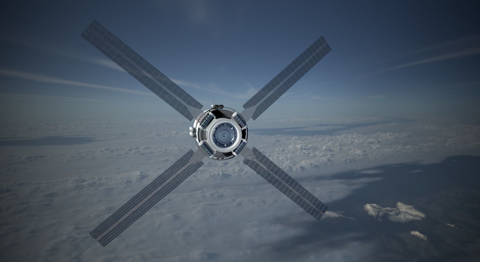 Cystellar Satellite Low-poly 3D model_9