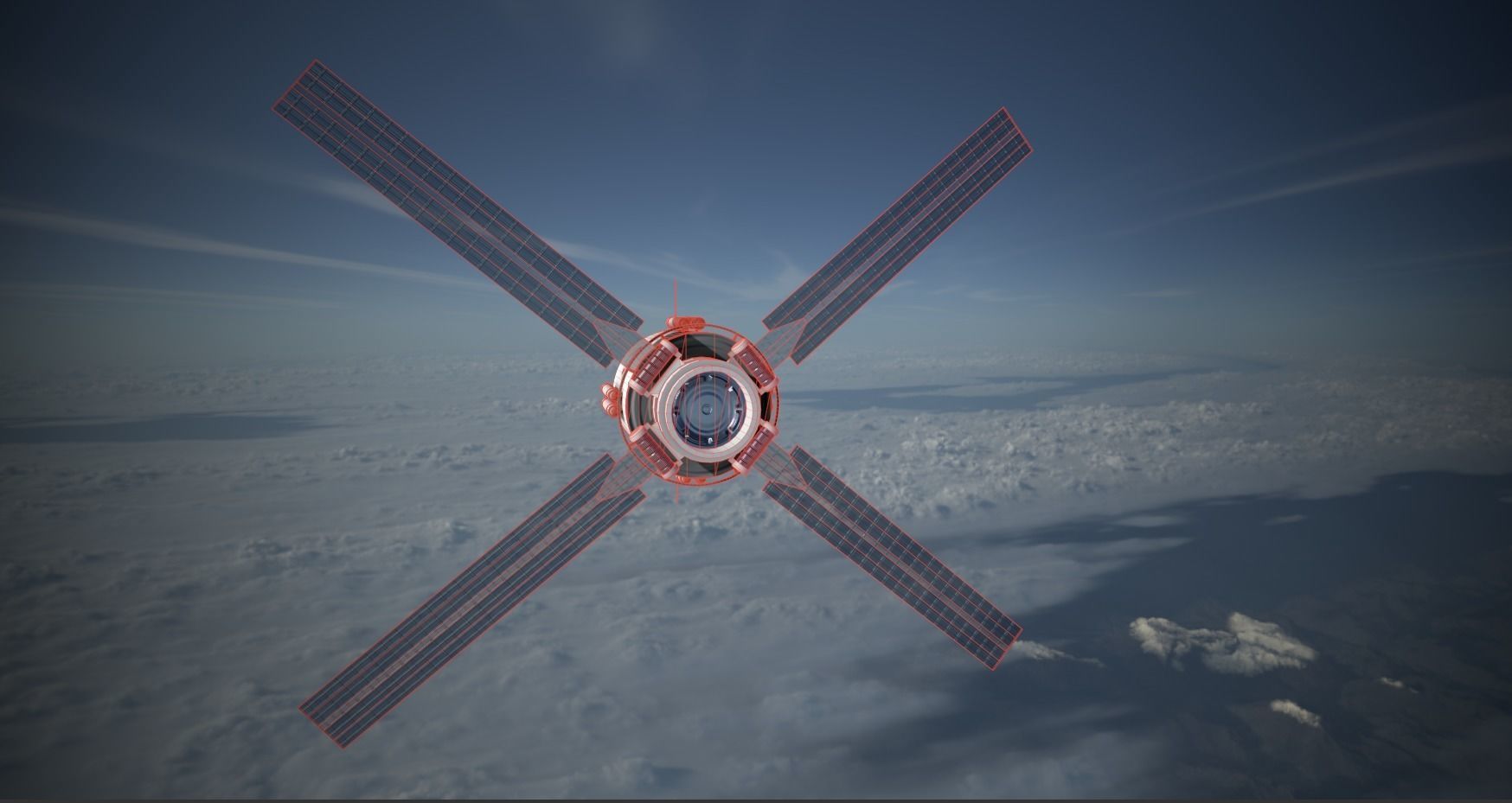 Cystellar Satellite Low-poly 3D model_8