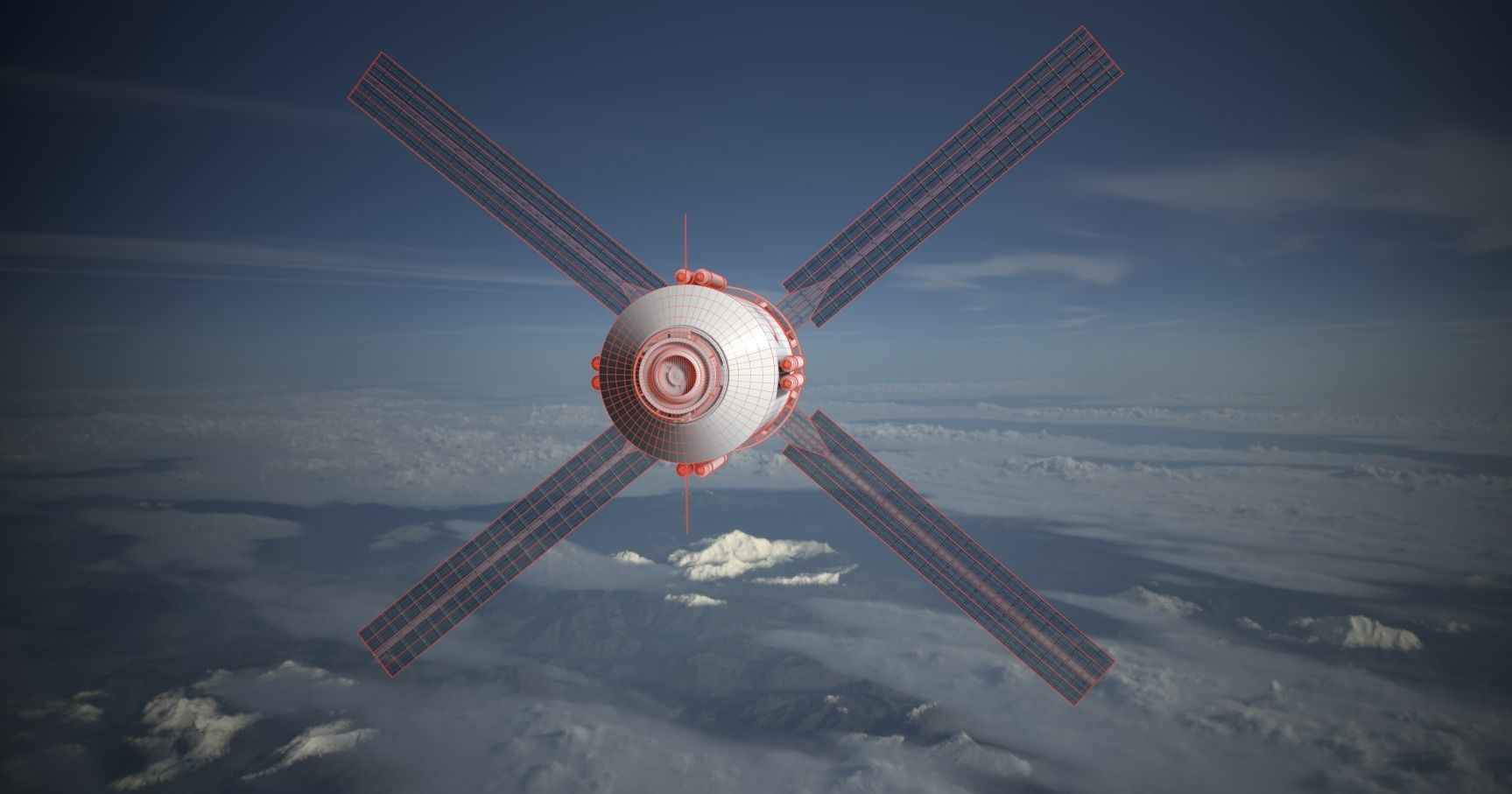 Cystellar Satellite Low-poly 3D model_15