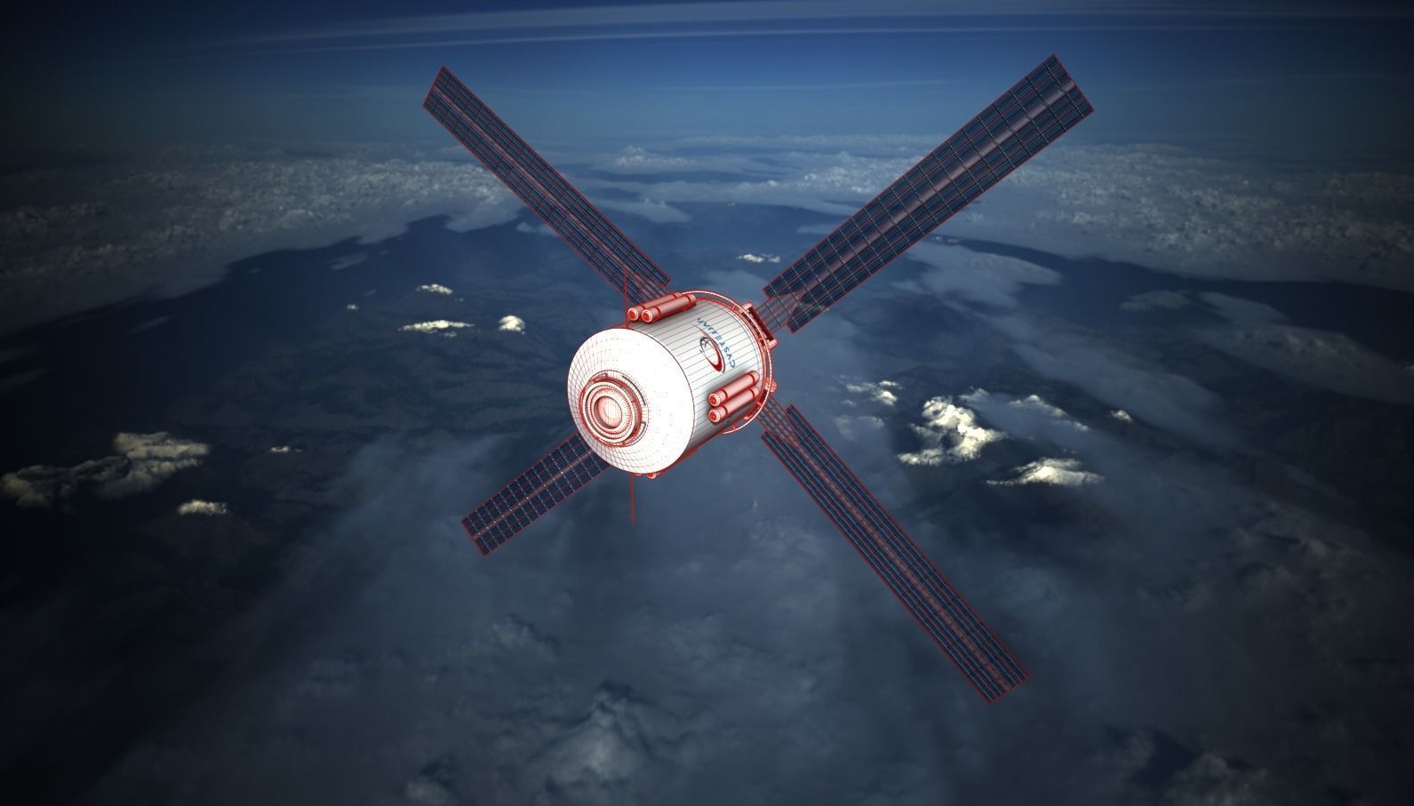 Cystellar Satellite Low-poly 3D model_2