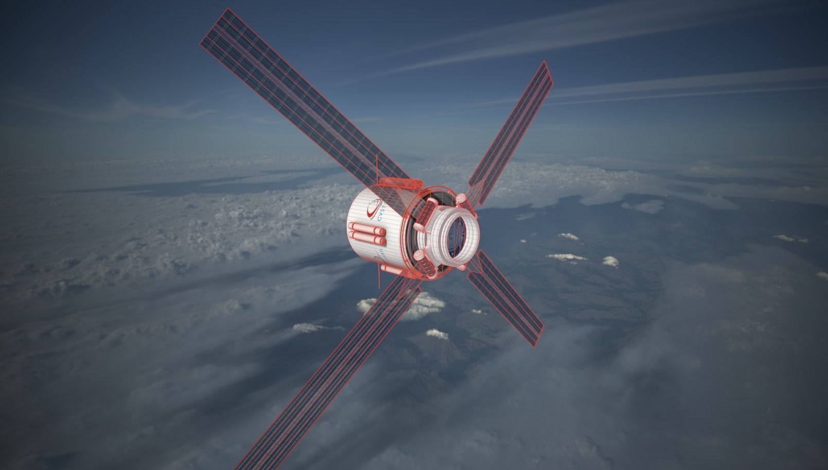 Cystellar Satellite Low-poly 3D model_6