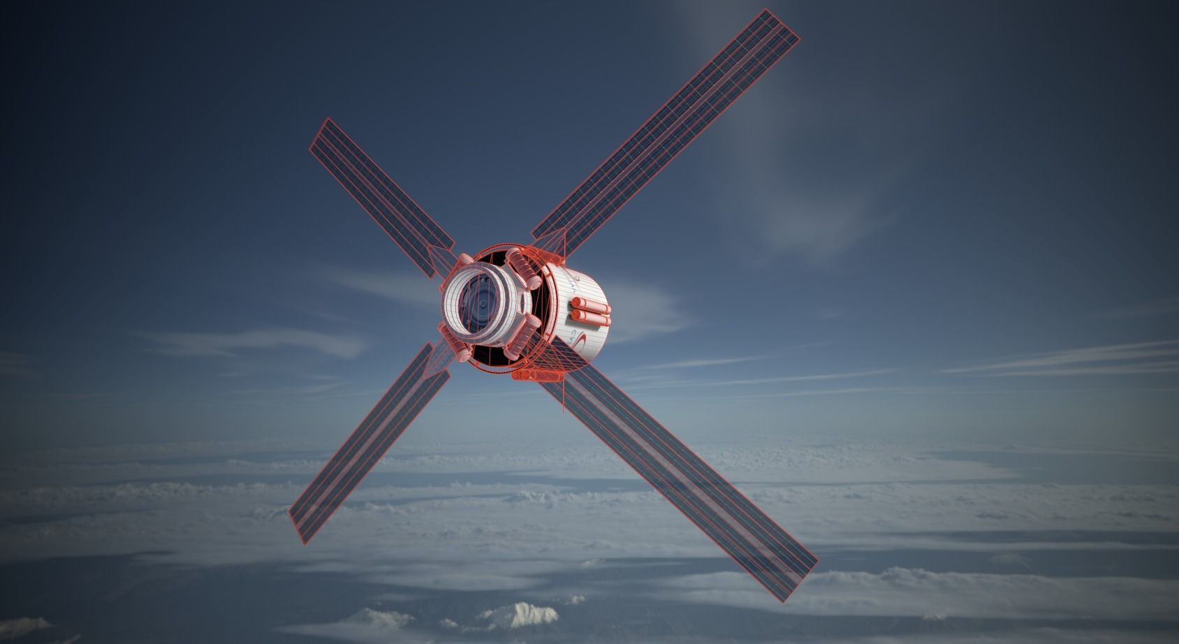 Cystellar Satellite Low-poly 3D model_11