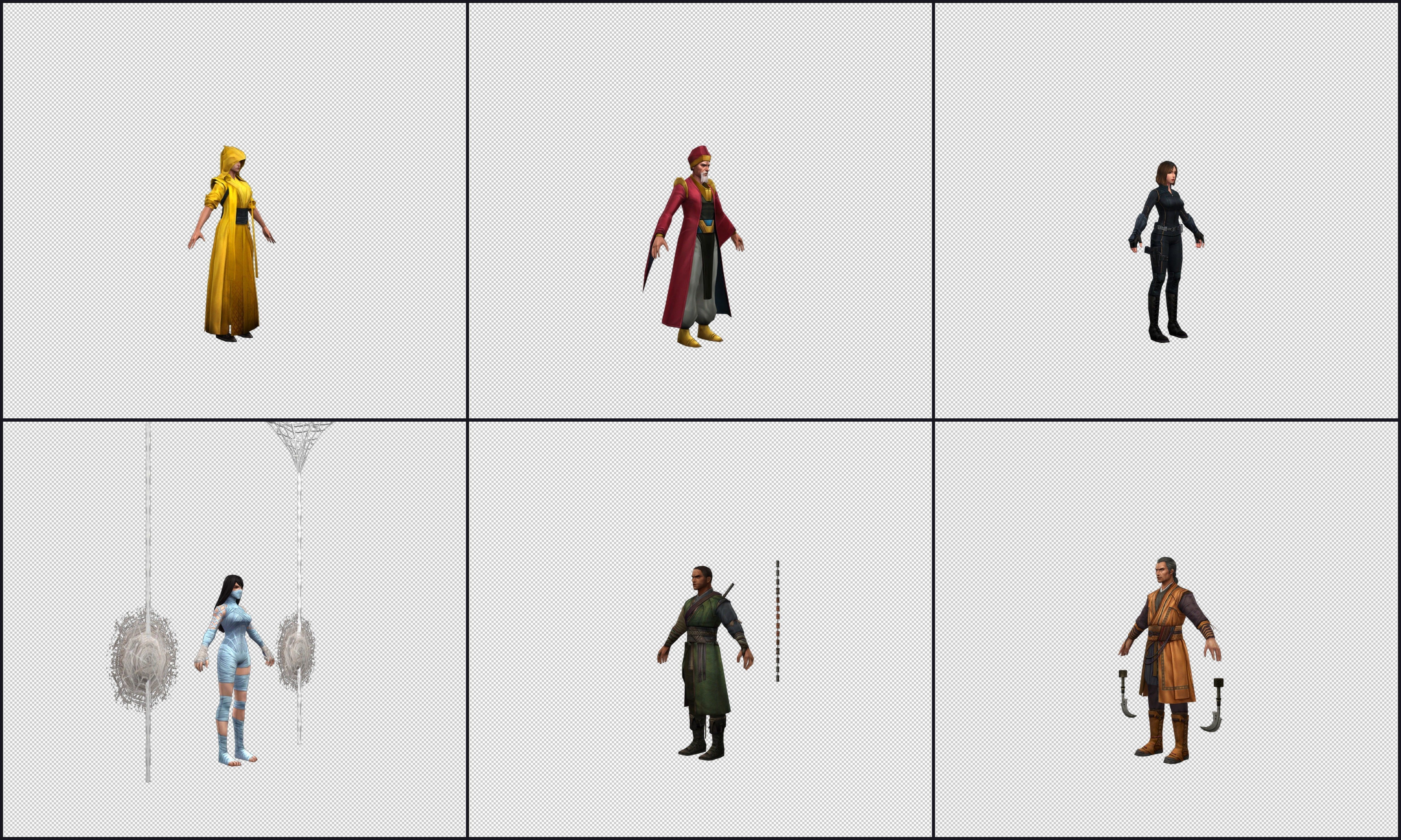 Collection Cartoon Character - Heros Low-poly 3D model_6