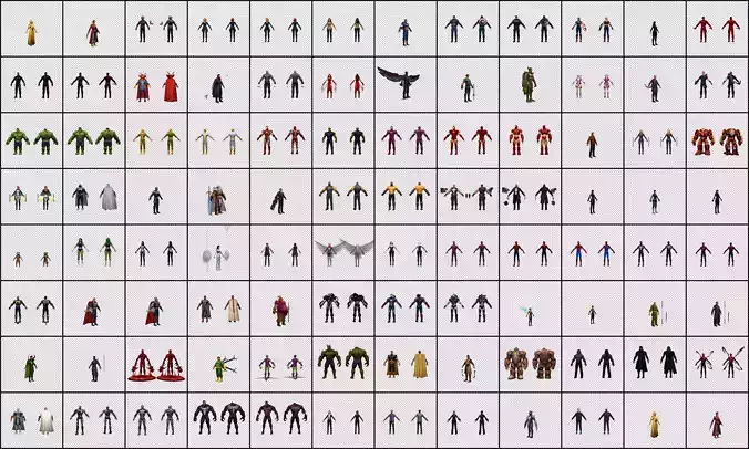 Collection Cartoon Character - Heros