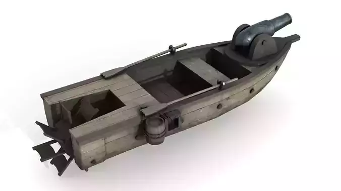 Warship with Cannon 2