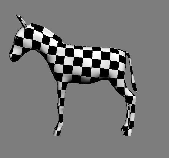 Donkey full body Low-poly 3D model_9