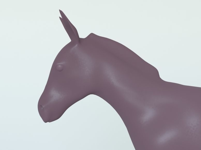 Donkey full body Low-poly 3D model_2