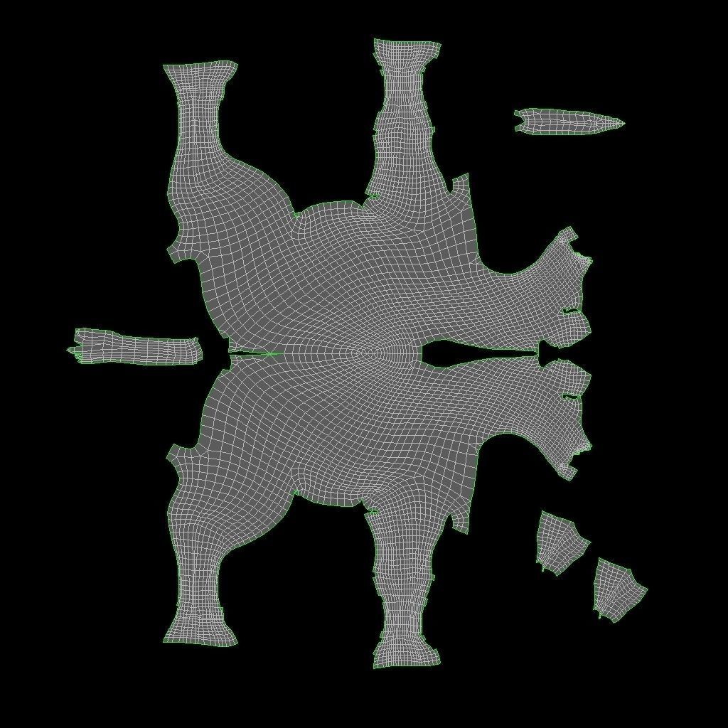 Donkey full body Low-poly 3D model_7