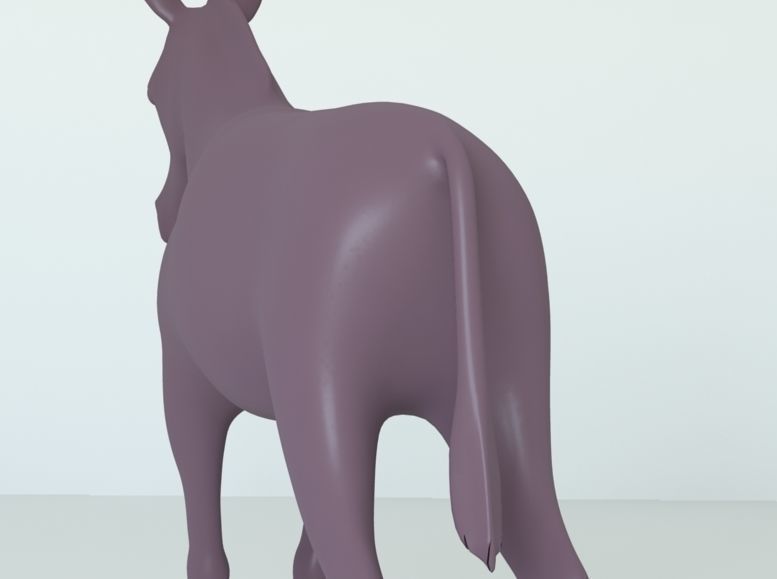 Donkey full body Low-poly 3D model_6