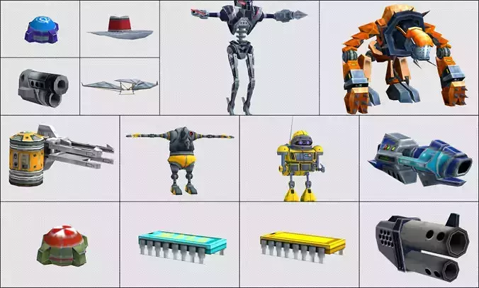 Pack C different robots