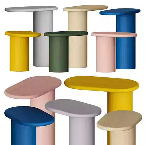 Cantilever Side Tables by Scapin 3D model
