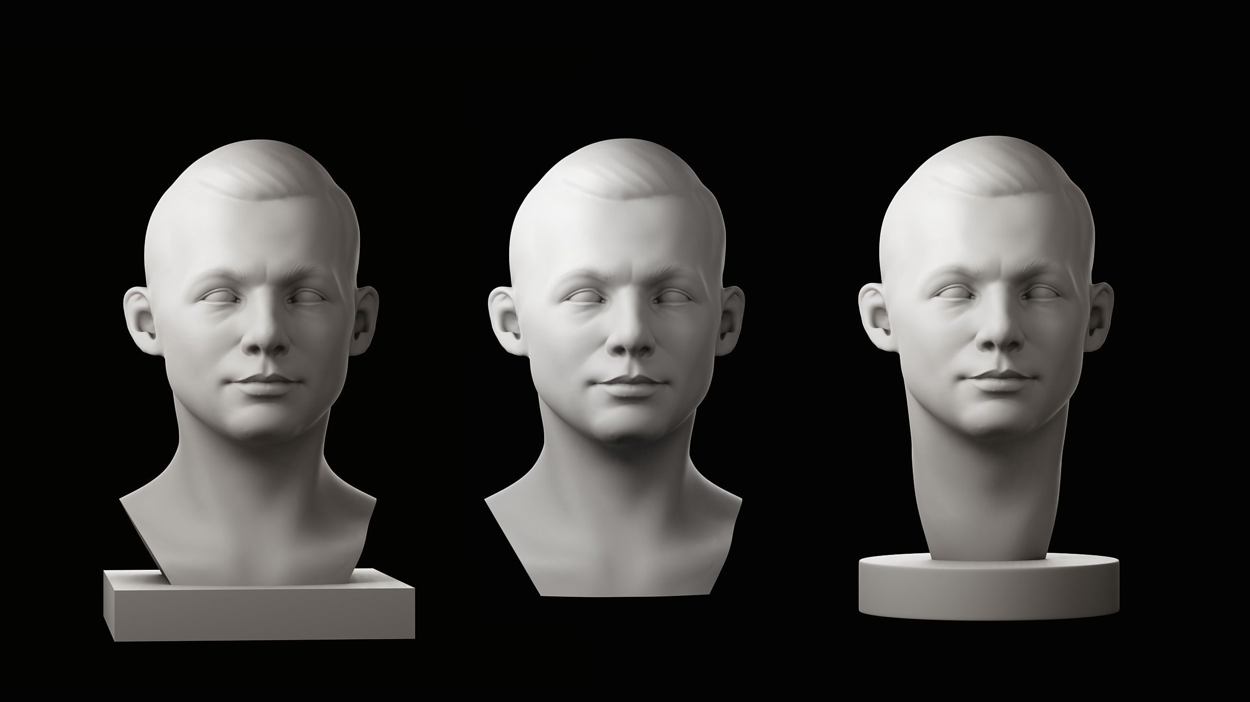 Soviet cosmonaut Yuri Gagarin 3D print model_3