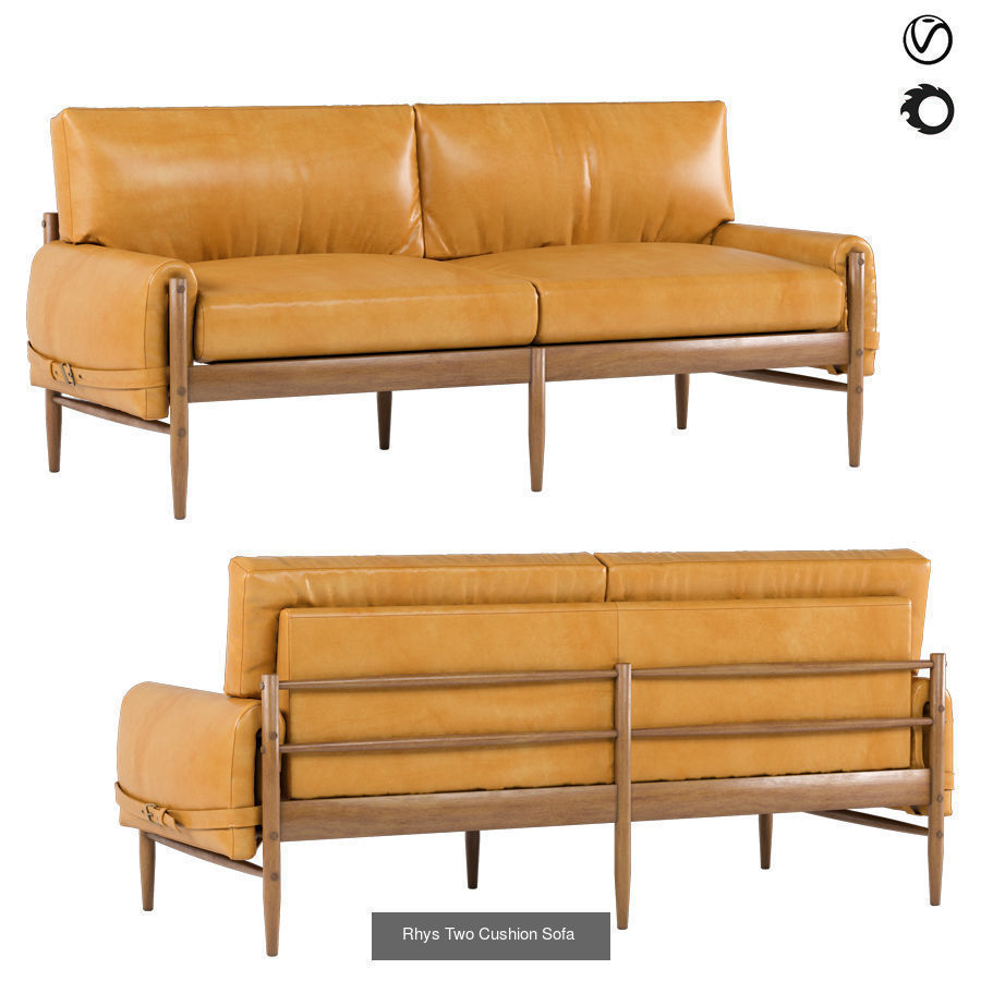 3 armchair and 2 sofa and 1 bed 3D Model Collection_4