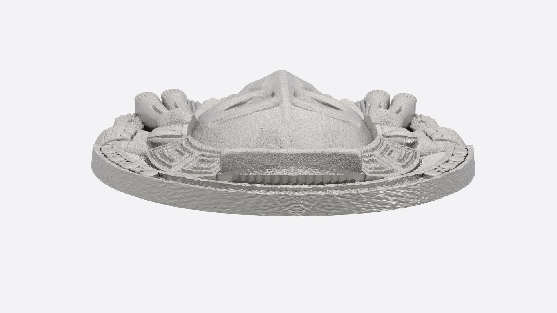 Aztec face Mayan face wall hanging 3D print model_9