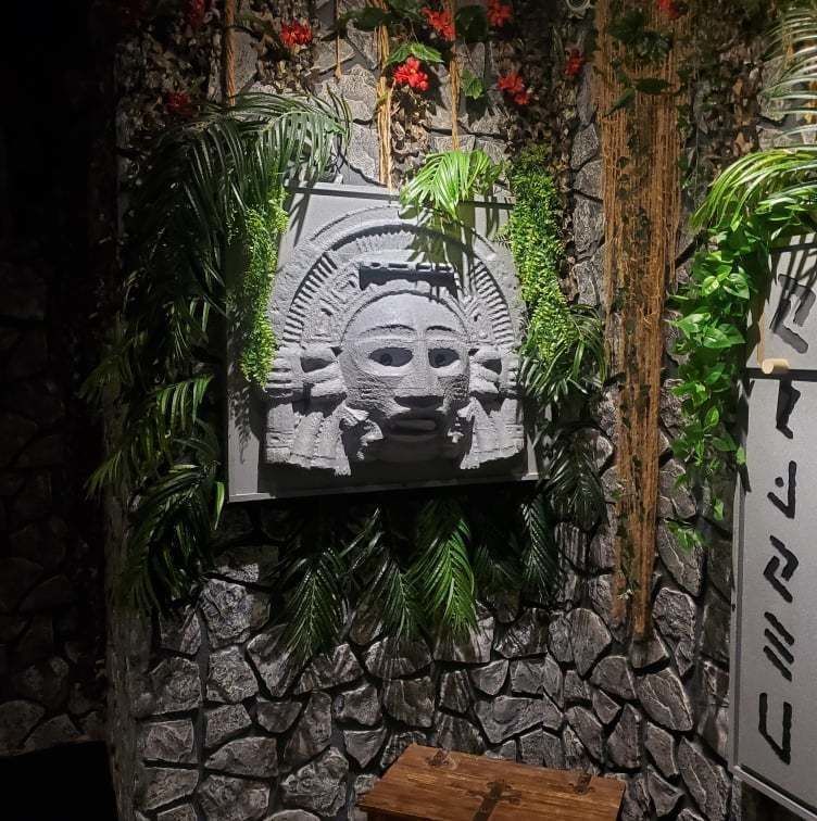 Aztec face Mayan face wall hanging 3D print model_18