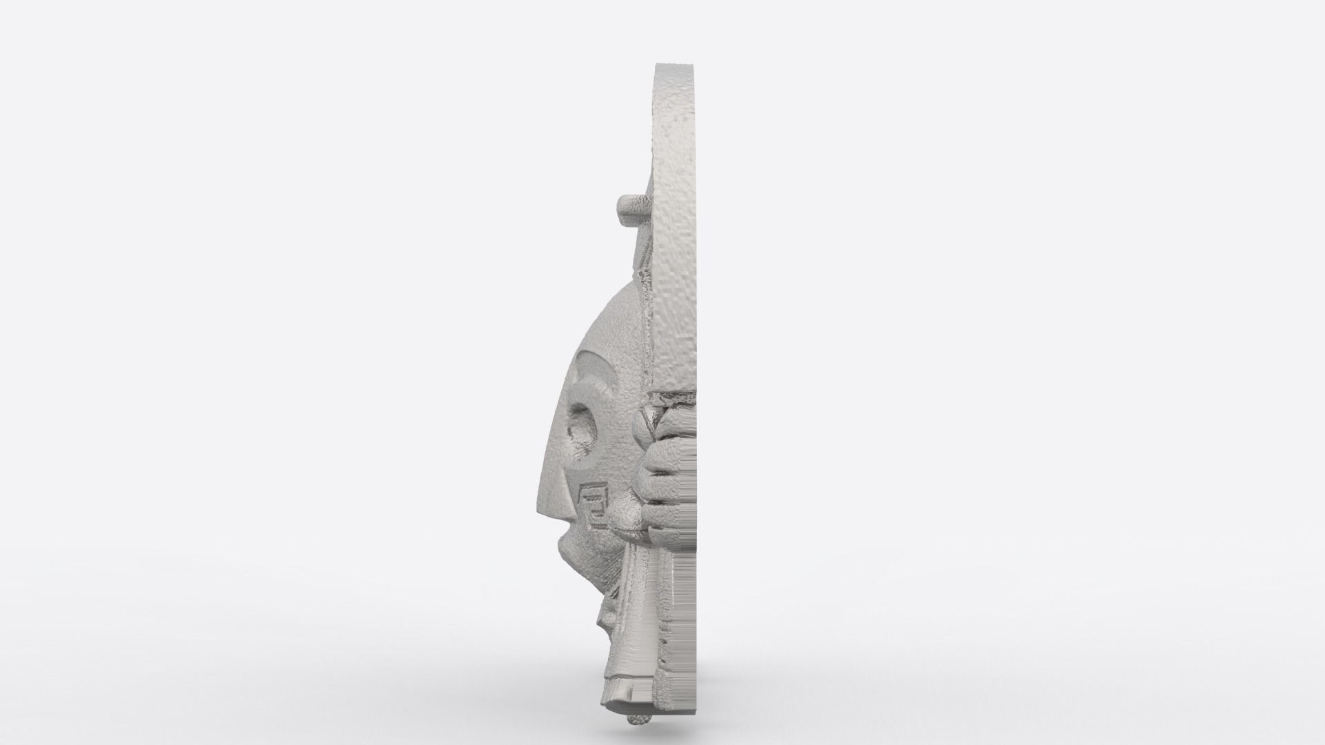 Aztec face Mayan face wall hanging 3D print model_6