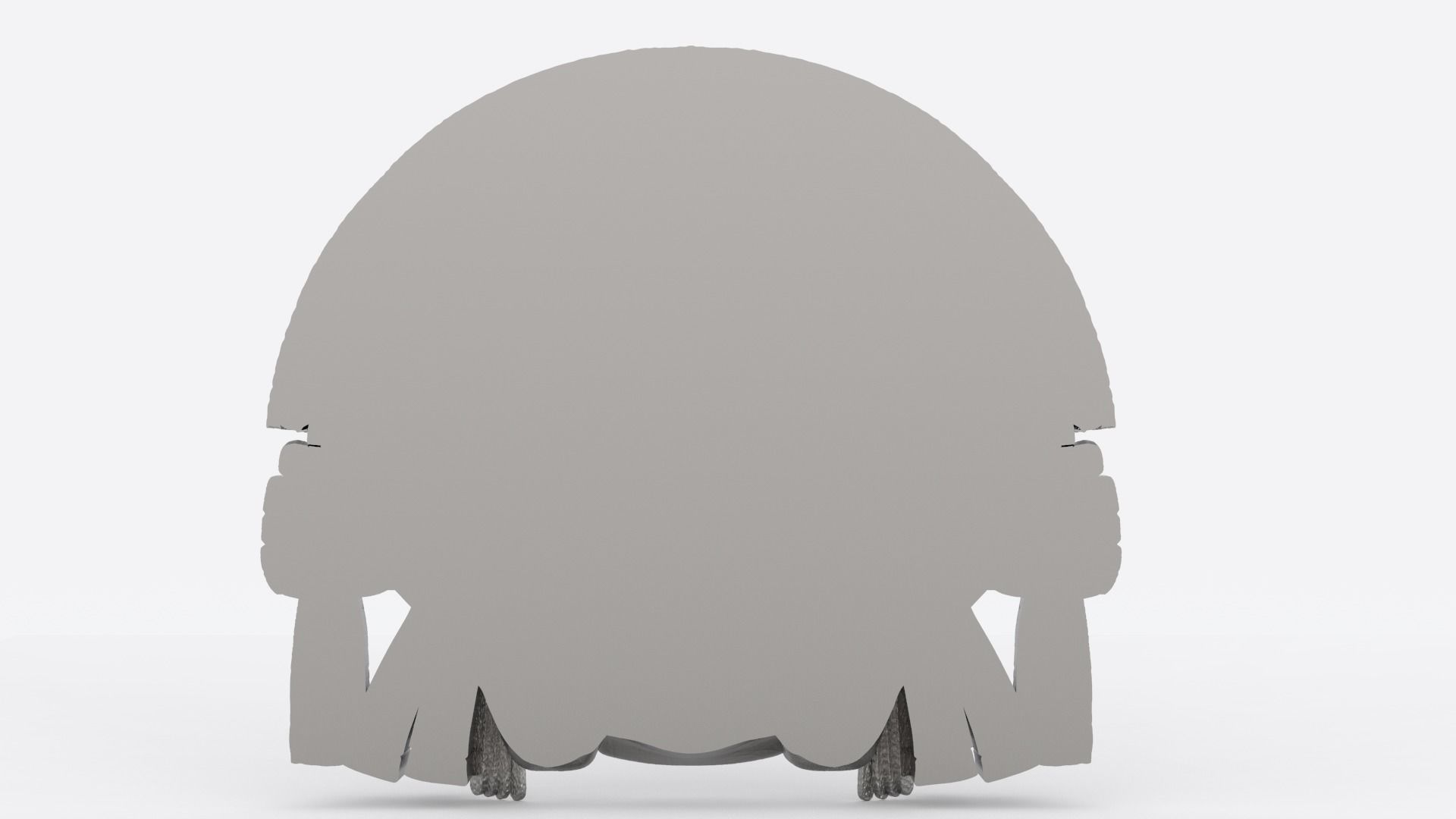 Aztec face Mayan face wall hanging 3D print model_7