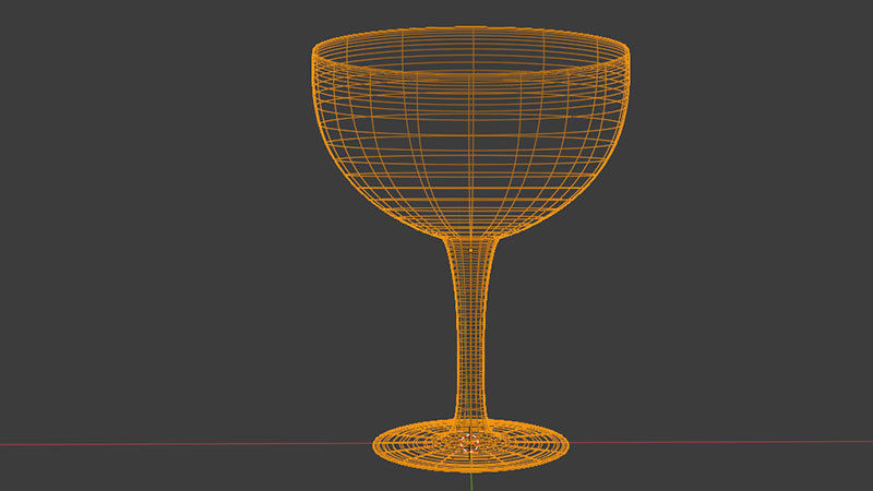 Bar Drinking glasses Set Low-poly 3D model_14