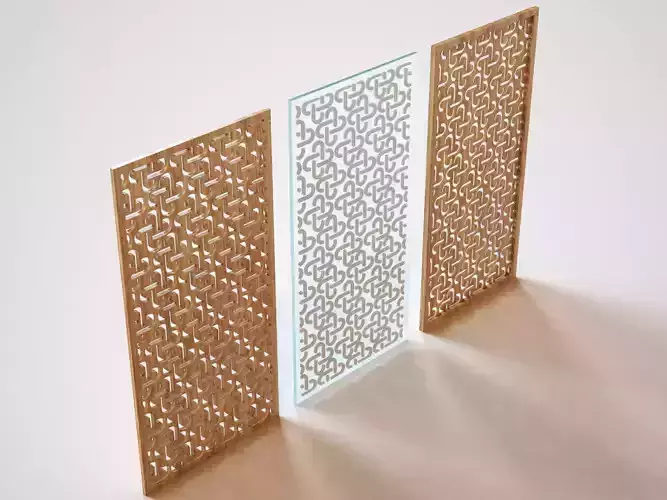 Partition three wooden screens