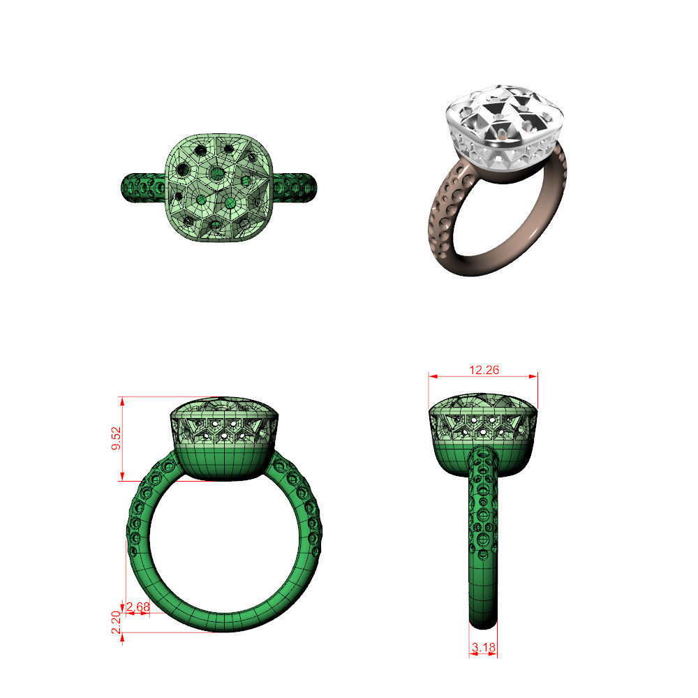 Nudo Classic Ring 3D print model_3