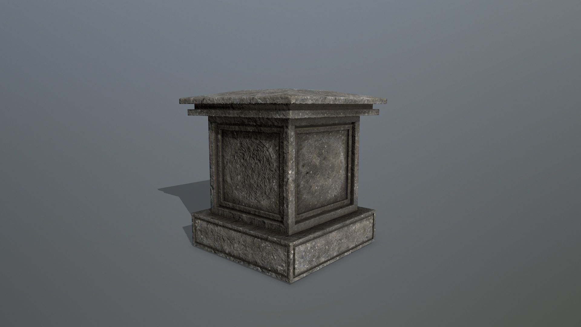 Tomb Stone Set Low-poly 3D model_10