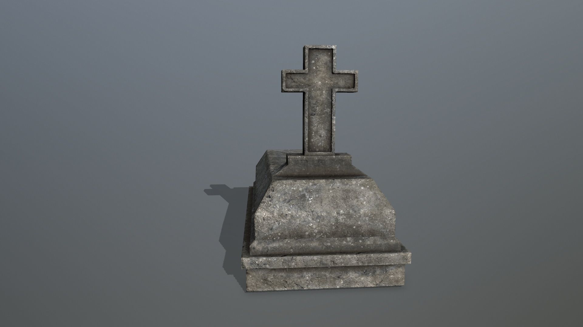 Tomb Stone Set Low-poly 3D model_4